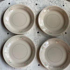 4 Corelle Calico Rose 7.25” Bread Plate